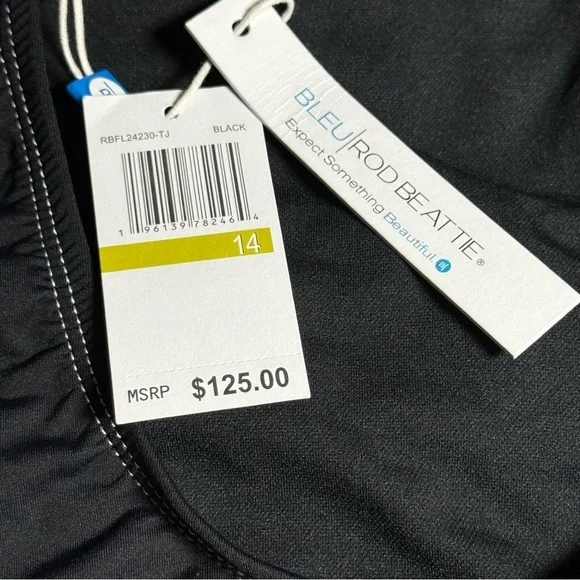 Bleu Rod Beattie Black One Piece Swimsuit Size 14 NWT - Picture 5 of 5